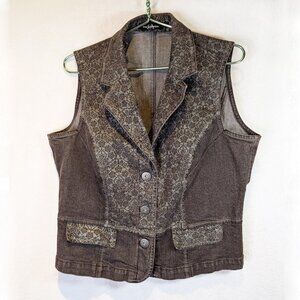 Eric Alexandre Brown Denim Cotton Vest Size 44 (US 14)